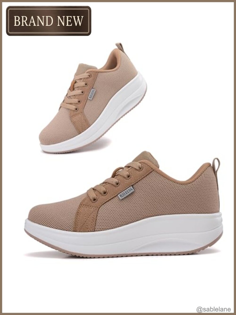 Women's Walking Sneakers Platform 2 inch Rocker Bottom Supportive Athletic Shoes